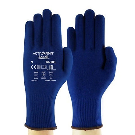 Ansell Therm-A-Knit Knitwrist Glove Blue - Indigo Supplies Ltd