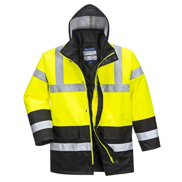 Portwest S446 High Visibility Traffic Jacket Yellow/Black - Indigo Supplies Ltd