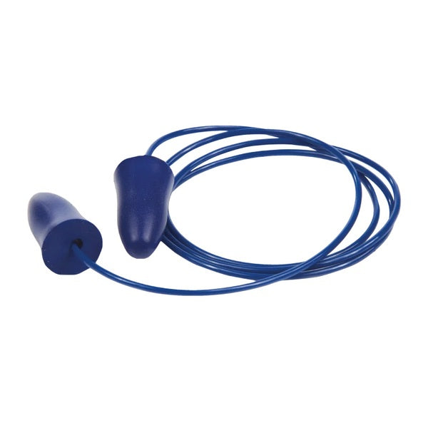 EP20 Foam Blue Metal Detectable Earplugs (Pack 200 Pairs) - Indigo Supplies Ltd