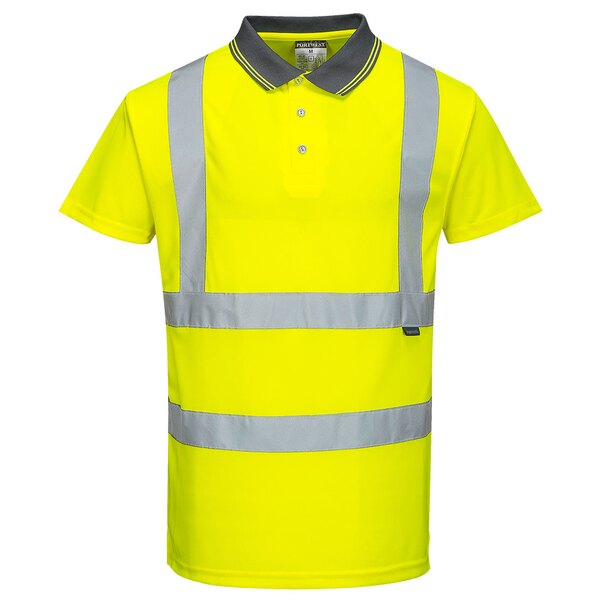 Portwest S477 High Visibility Polo Shirt Yellow - Indigo Supplies Ltd