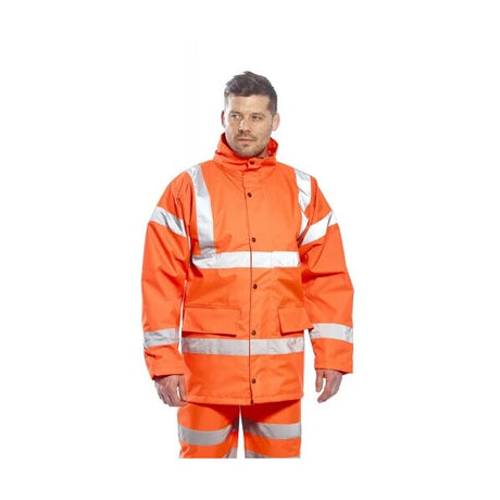 High Visibility Rail Track Jacket Orange - Indigo Supplies Ltd