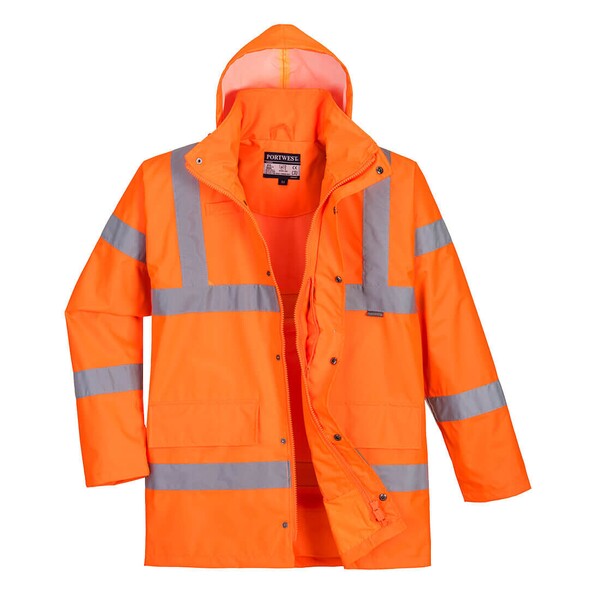 High Visibility Rail Track Jacket Orange - Indigo Supplies Ltd