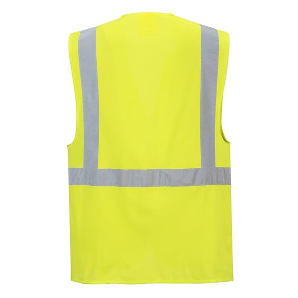 Portwest S476 Berlin High Visibility Executive Waistcoat Yellow - Indigo Supplies Ltd