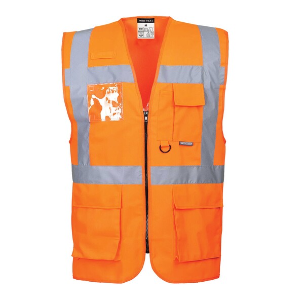 Portwest S476 Executive High Visibility Waistcoat Orange - Indigo Supplies Ltd
