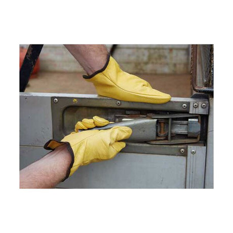 KeepSAFE Leather Unlined Driver Glove Yellow - Indigo Supplies Ltd