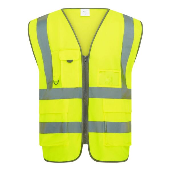 High Visibility Executive Waistcoat Yellow - Indigo Supplies Ltd
