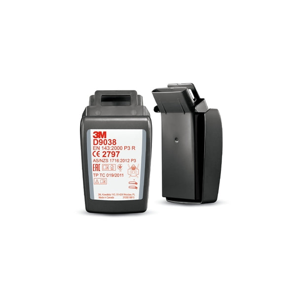 3M D9038 Secure Click Particulate Filter with Hydrogen Fluoride and Nuisance Level Organic Vapour and Acid Gas Relief Hard Case P3 R - Indigo Supplies Ltd