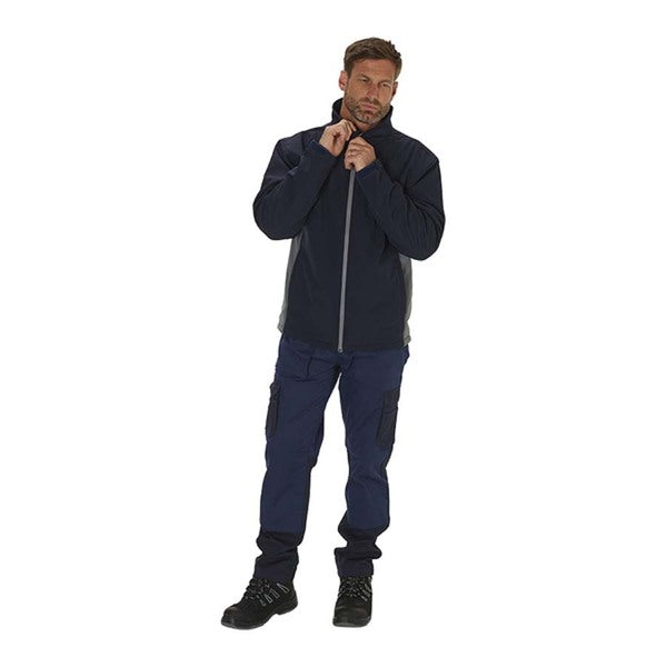 Endurance Two Tone 3 Layer Softshell Jacket Navy/Grey - Indigo Supplies Ltd