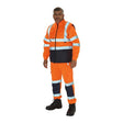KeepSAFE High Visibility Two Tone Reversible Bodywarmer Orange Navy - Indigo Supplies Ltd