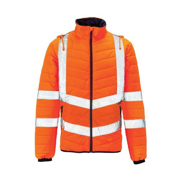 KeepSAFE High Visibility Puffer Jacket Orange - Indigo Supplies Ltd