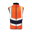 KeepSAFE High Visibility Two Tone Puffer Bodywarmer Orange Navy - Indigo Supplies Ltd