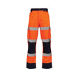 KeepSAFE High Visibility Two Tone Cargo Trousers Tall Leg Orange Navy - Indigo Supplies Ltd
