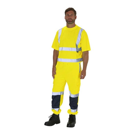 KeepSAFE High Visibility Two Tone Jogger Yellow Navy - Indigo Supplies Ltd