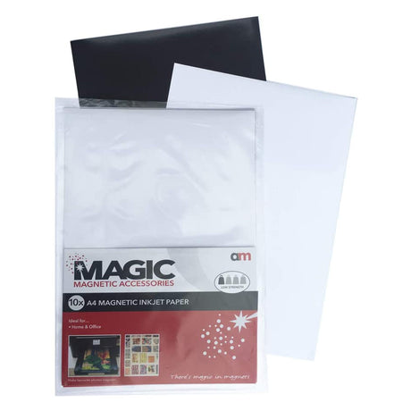 A4 Magnetic Inkjet Paper, Pack of 10 Sheets - Indigo Supplies Ltd