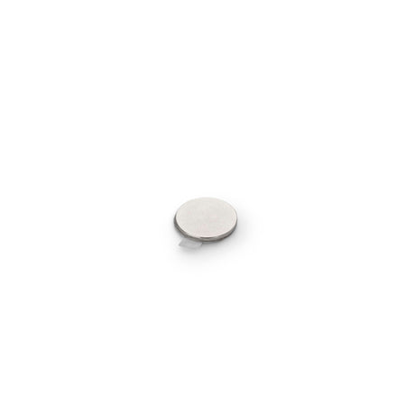 Neodymium Disc Magnet with 3M 9080 Adhesive, 9.5mm Diameter x 0.75mm N35 Nickel Plated (A) - Indigo Supplies Ltd