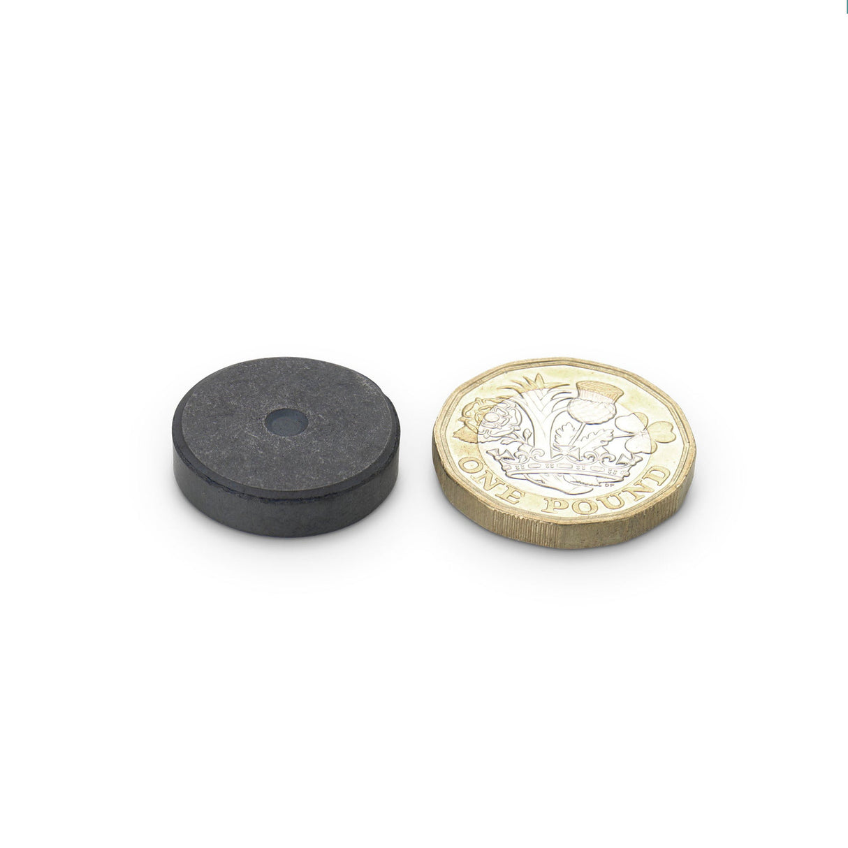 Ferrite Disc Magnet, Isotropic 20mm Diameter x 5mm - Indigo Supplies Ltd