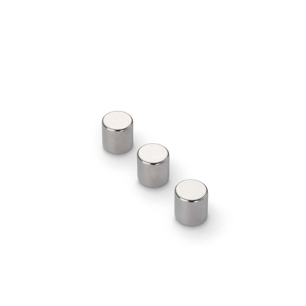 Neodymium Disc Magnet, 8mm Diameter x 8mm N35 Nickel Plated (A) - Indigo Supplies Ltd