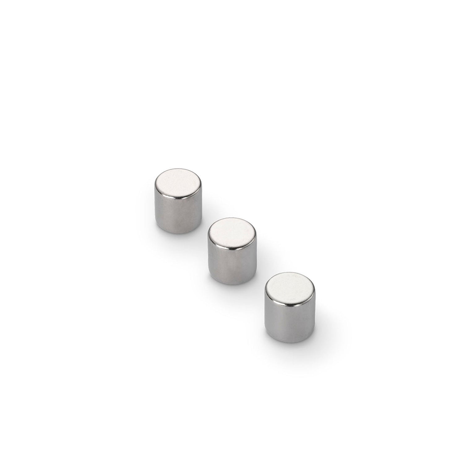 Neodymium Disc Magnet, 8mm Diameter x 8mm N35 Nickel Plated (A) - Indigo Supplies Ltd