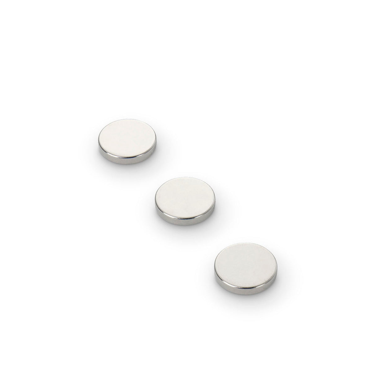 Neodymium Disc Magnet with Plastic Spacers, 12mm Diameter N35 Nickel Plated (A) - Indigo Supplies Ltd