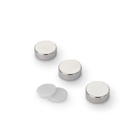 Neodymium Disc Magnet with Plastic Spacers, 12mm Diameter N35 Nickel Plated (A) - Indigo Supplies Ltd