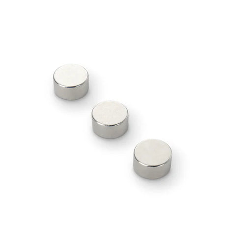 Neodymium Disc Magnet with Plastic Spacers, 12mm Diameter N35 Nickel Plated (A) - Indigo Supplies Ltd