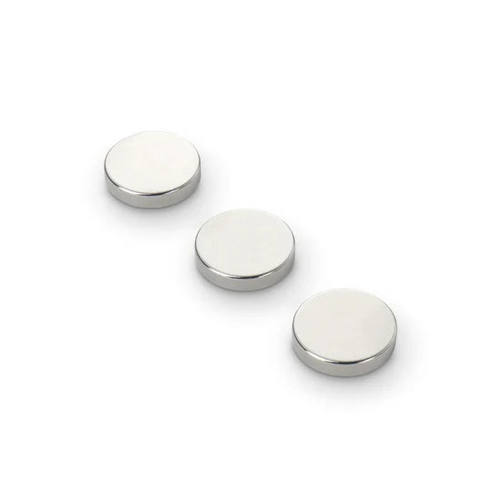 Neodymium Disc Magnet, 15mm Diameter N35 Nickel Plated (A) - Indigo Supplies Ltd