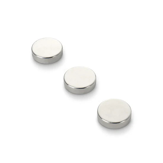 Neodymium Disc Magnet, 15mm Diameter N35 Nickel Plated (A) - Indigo Supplies Ltd
