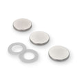 Neodymium Disc Magnet with Plastic Spacers, 20mm Diameter x 2 3 5mm N35 Nickel Plated (A) - Indigo Supplies Ltd