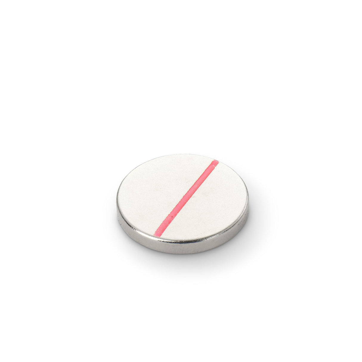 Neodymium Disc Magnet with Plastic Spacers, 22mm Diameter x 3mm N35 Nickel Plated (A) - Indigo Supplies Ltd