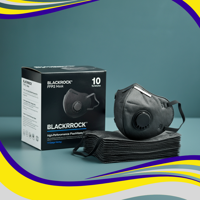 Dust Mask Blackrock FFP2 (Valved) (Box of 10) - Indigo Supplies Ltd