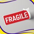 Self-Adhesive Label "FRAGILE" - Indigo Supplies Ltd