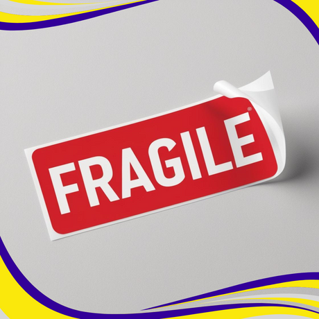 Self-Adhesive Label "FRAGILE" - Indigo Supplies Ltd