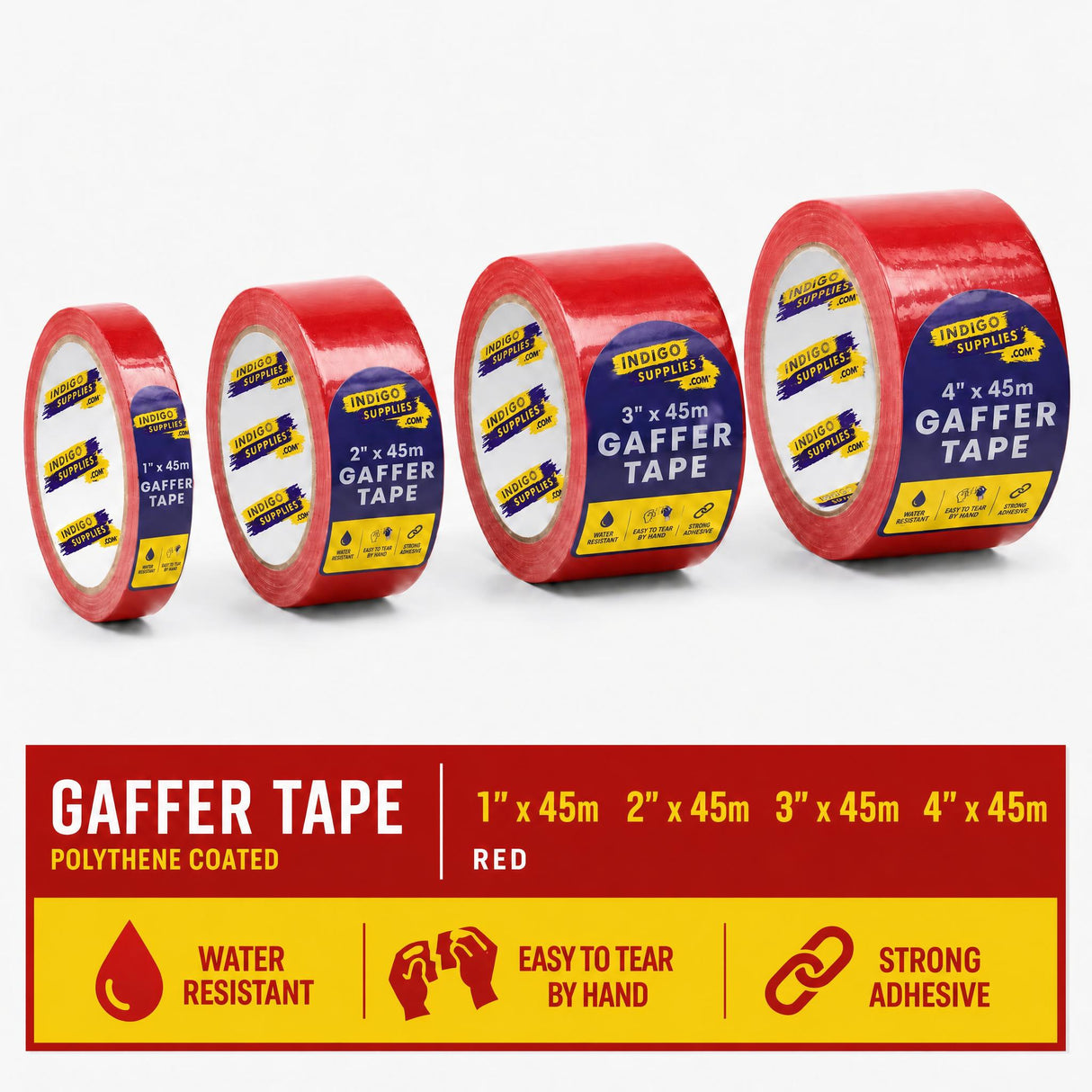 gaffer tape cloth duck duct adhesive tape uk essex red