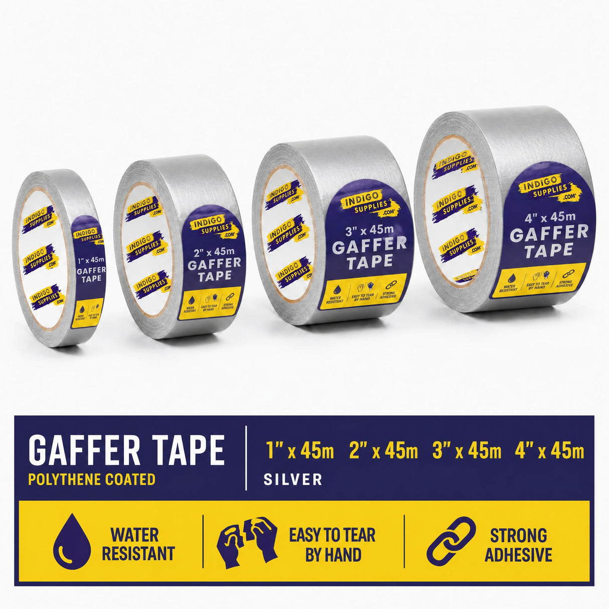 gaffer tape cloth duck duct adhesive tape uk essex silver