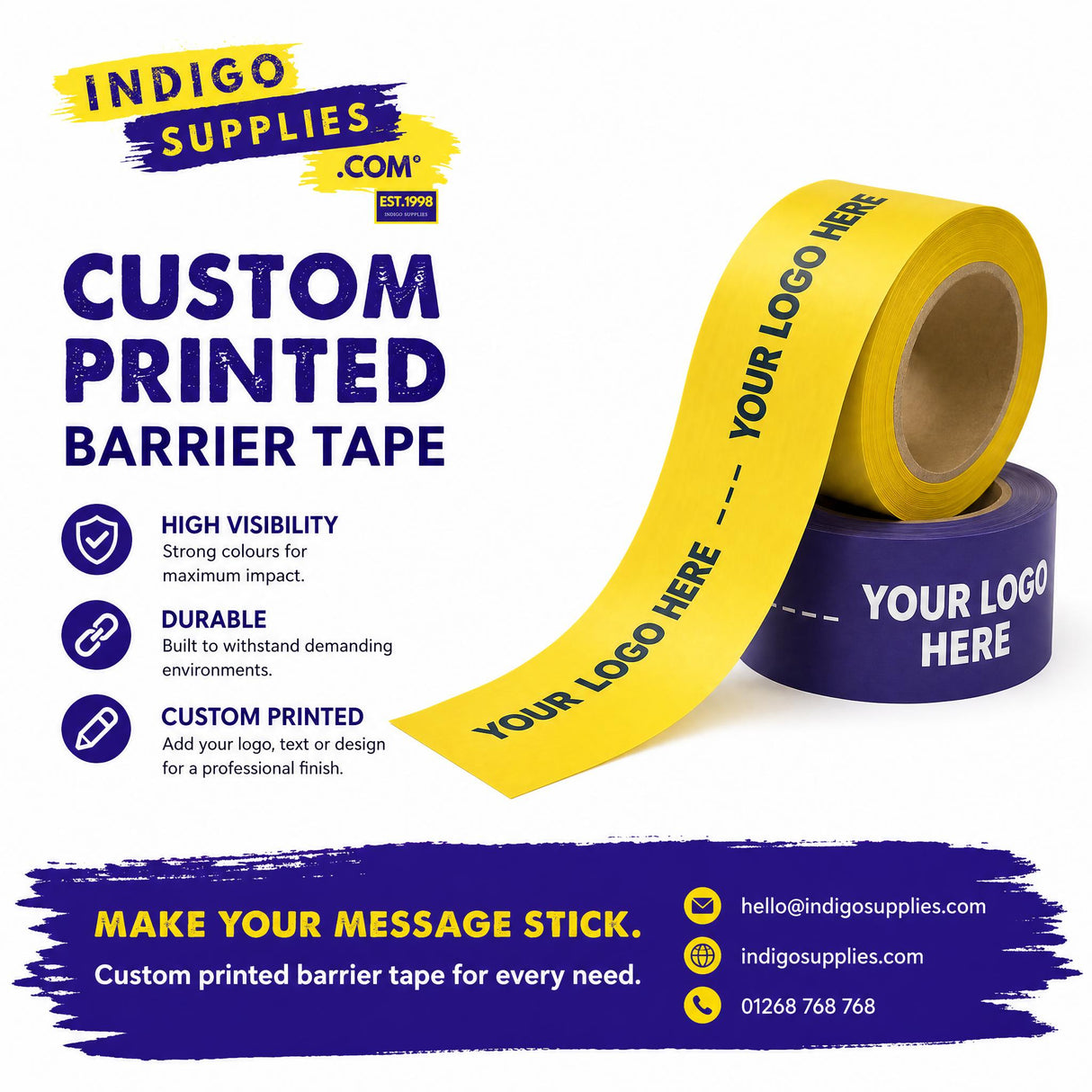 custom print printed barrier tape uk essex
