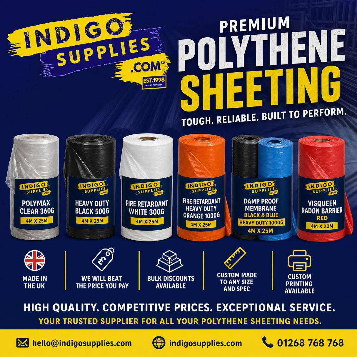 polythene sheeting supplier manufacturer essex uk rolls