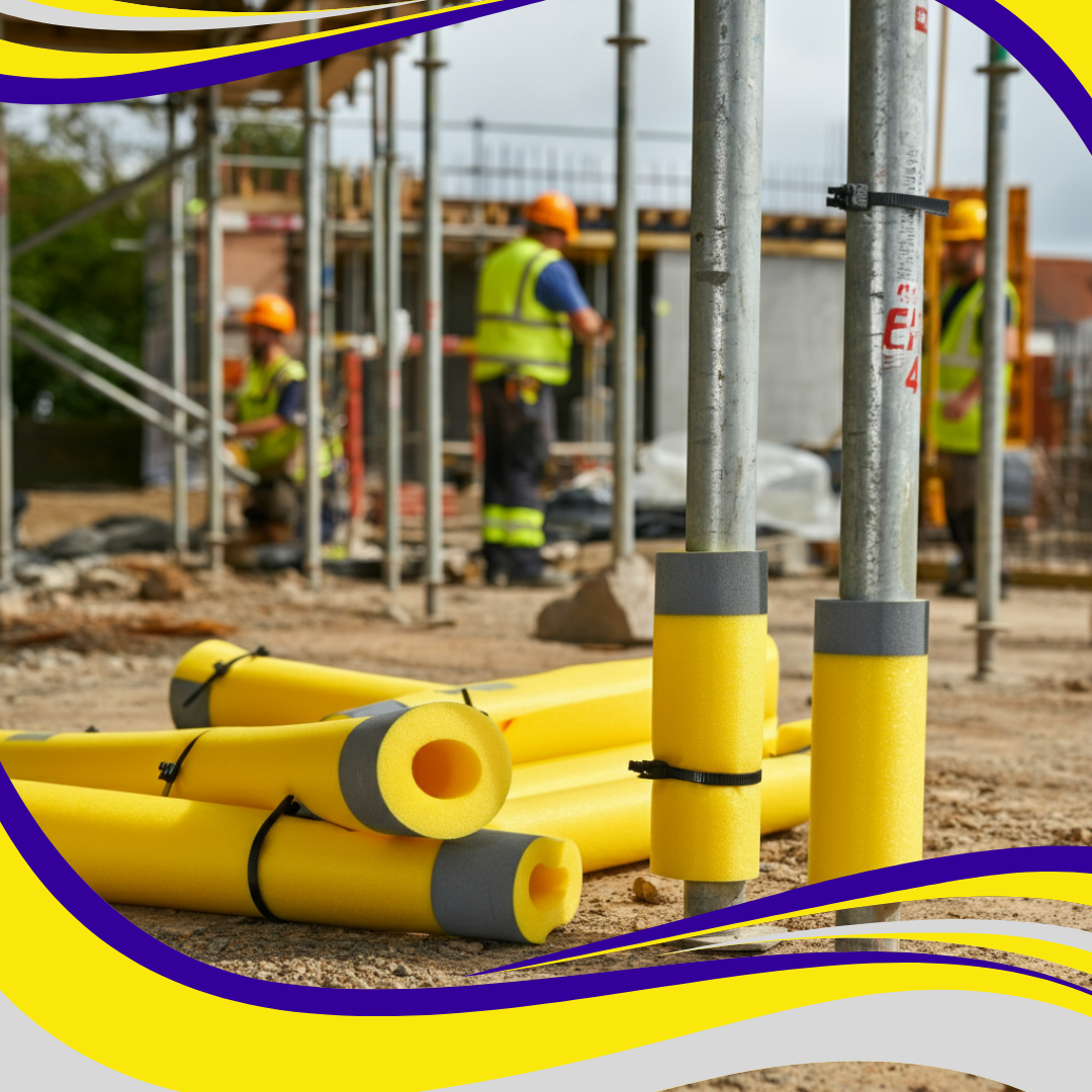 Hi-Vis Foam Scaffold Protector - Indigo Supplies Ltd