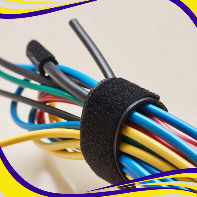 Hook and Loop Fastener Cable Ties Black - Indigo Supplies Ltd