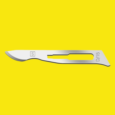Swann Morton Non-Sterile Surgical Blades Sabre No D/15 (Box of 100) Product No 0185 - Indigo Supplies Ltd