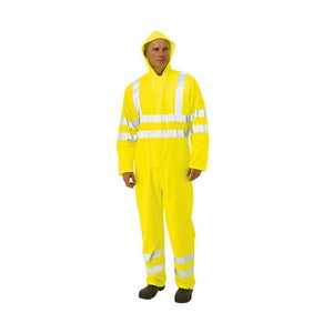 KeepSAFE PU Coated High Visibility Waterproof Coverall - Indigo Supplies Ltd