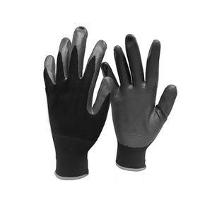 KeepSAFE Black Nitrile Foam Nylon Gloves - Indigo Supplies Ltd