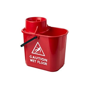 Professional Mop Bucket & Wringer Red 15 LItre - Indigo Supplies Ltd