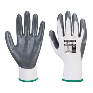 Portwest A310 Flexo Grip Nitrile Glove Grey/White - Indigo Supplies Ltd