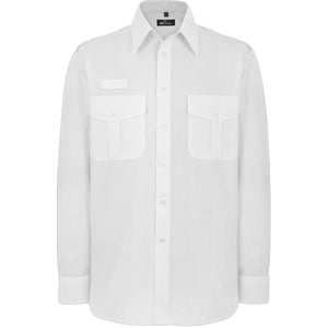 Disley White Pilot Mens Shirt Long Sleeve - Indigo Supplies Ltd