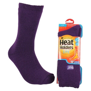 Heat Holders Ladies Thermal Socks Purple - Indigo Supplies Ltd