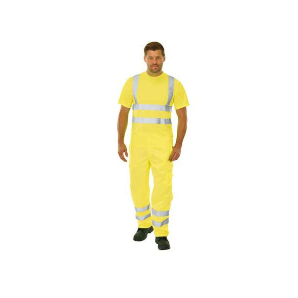 KeepSAFE Hi-Vis Yellow Short Sleeve T-Shirt - Indigo Supplies Ltd