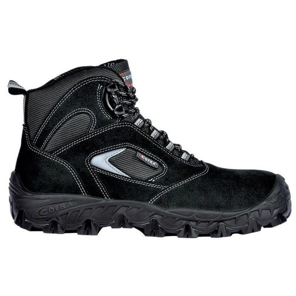 Cofra Egeo Black Suede Leather Metal Free Safety Boots S1P - Indigo Supplies Ltd