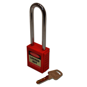 Lockout Padlock Long Shackle Red - Indigo Supplies Ltd