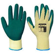 Portwest A100 Latex Grip Gloves Green/Yellow - Indigo Supplies Ltd