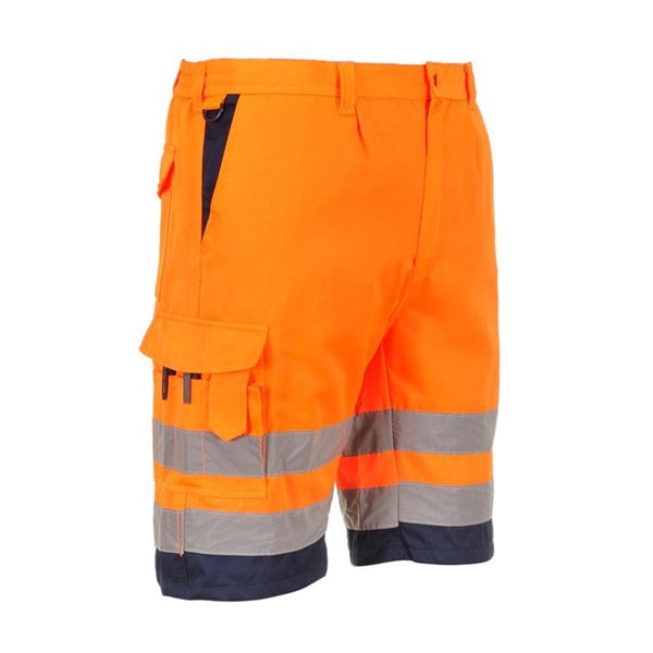 Portwest E043 High Visibility Polycotton Shorts Oange - Indigo Supplies Ltd